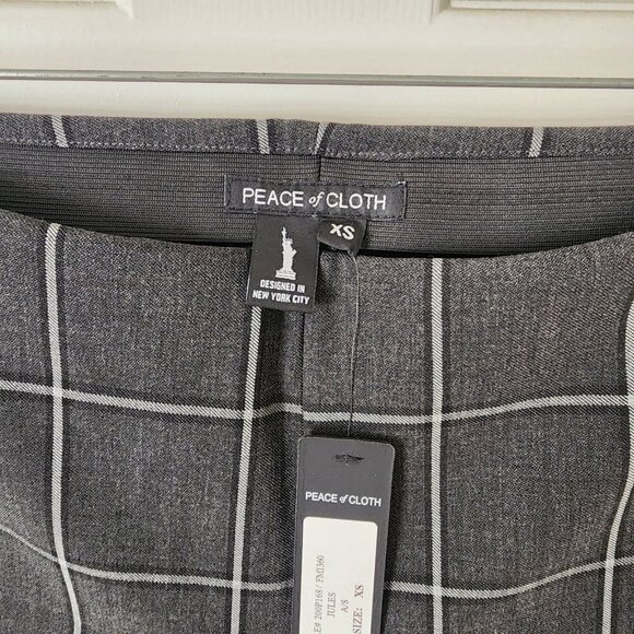 NWT Peace of Cloth Graphite Windowpane Pants - Size XS, Minimalist, Office Wear - Picture 4 of 7